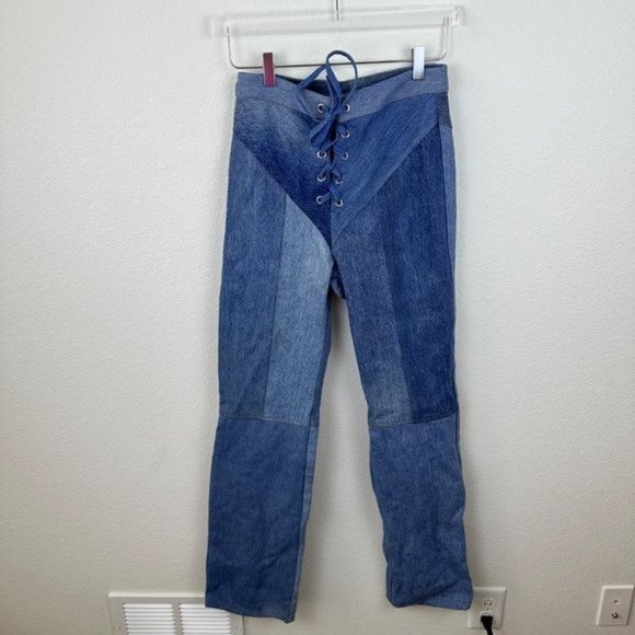 EB Denim Lace Up in Medium Wash - Picture 5 of 10
